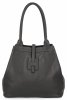 Elegancka Torebka Skórzana typu Shopper Bag Szara